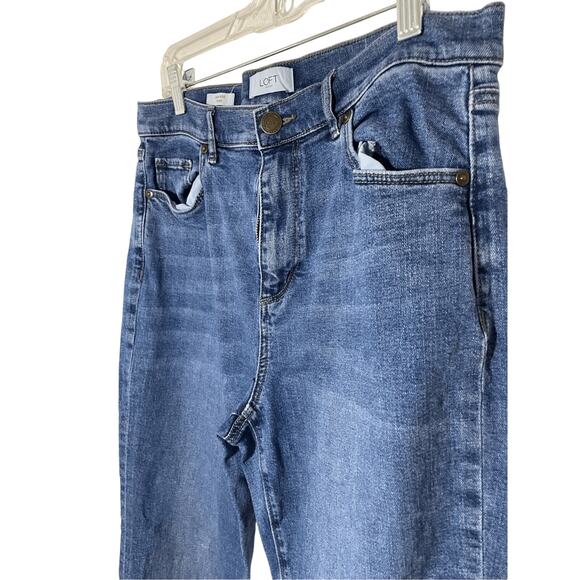 Loft Women's High Rise Flare Boot Cut Jeans Business Casual Denim Western Sz 10 - Picture 2 of 6